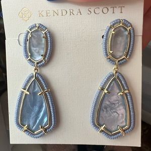 *SALE*Kendra Scott Threaded Gold Camry Statement Earrings in Periwinkle Illusion